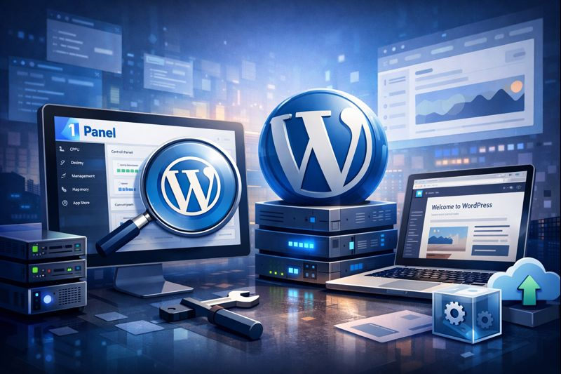 使用1Panel面板部署WordPress网站