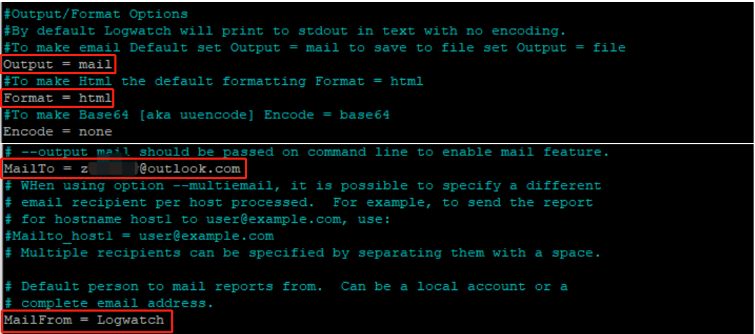 选择邮件作为输出选项