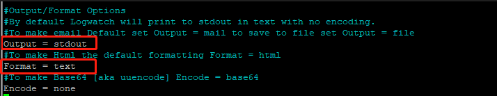 选择 stdout 作为输出选项
